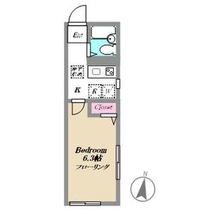 1K 間取り図