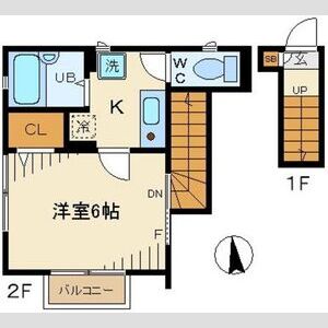1K 間取り図