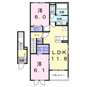 2LDK 間取り図