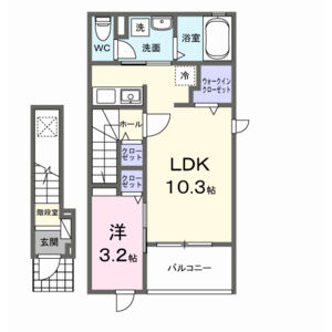 1LDK 間取り図