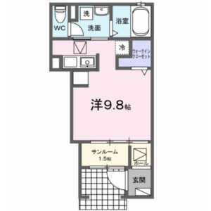 ワンルーム 間取り図