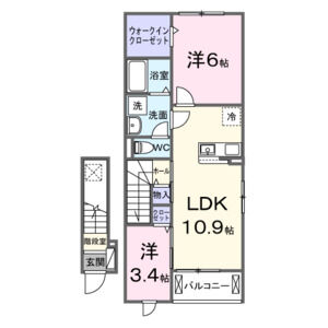 2LDK 間取り図