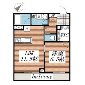 1LDK 間取り図