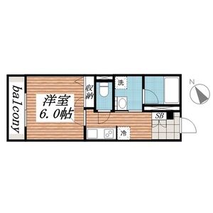 1K 間取り図