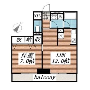 1LDK 間取り図