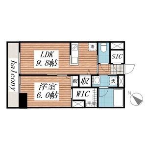 1LDK 間取り図