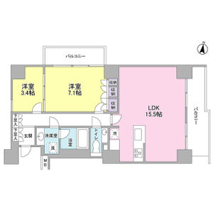 2LDK 間取り図