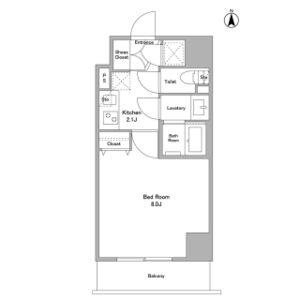 1K 間取り図