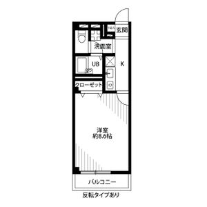 1K 間取り図