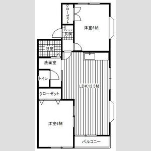 2LDK 間取り図