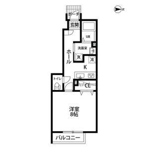 1K 間取り図