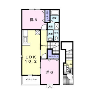 2LDK 間取り図