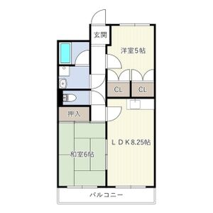 2LDK 間取り図