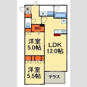 2LDK 間取り図