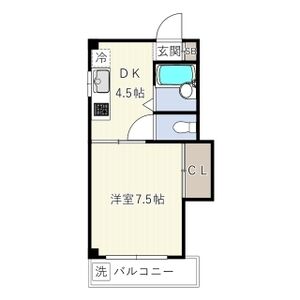 1DK 間取り図