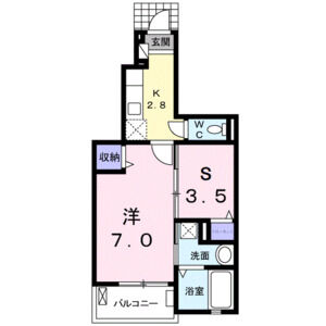1K 間取り図