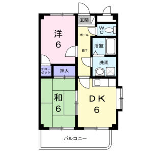 2DK 間取り図