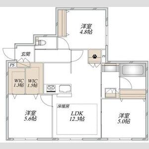 3LDK 間取り図