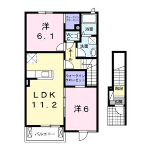 2LDK 間取り図
