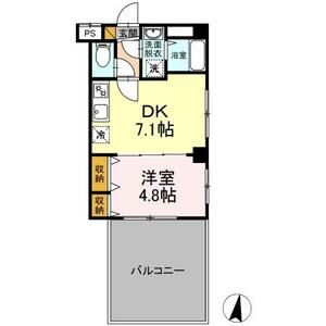 1DK 間取り図