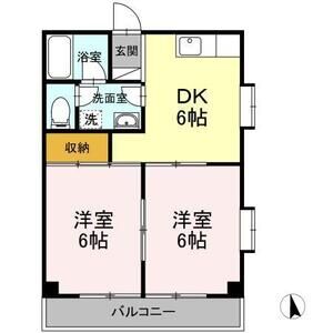 2DK 間取り図