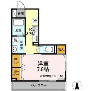 1K 間取り図