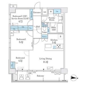 2LDK 間取り図