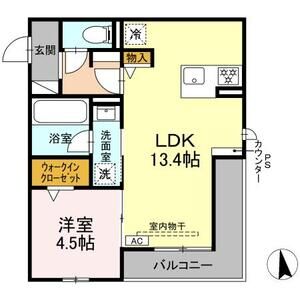 1LDK 間取り図