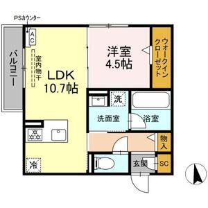 1LDK 間取り図