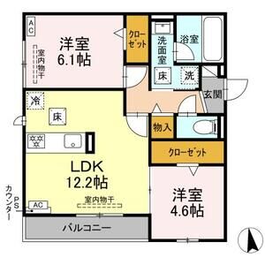 2LDK 間取り図