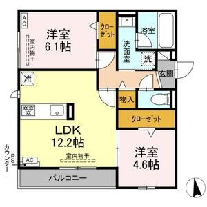 2LDK 間取り図