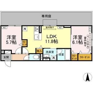 2LDK 間取り図