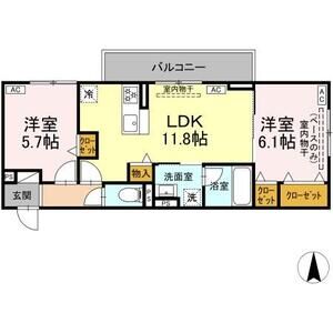 2LDK 間取り図