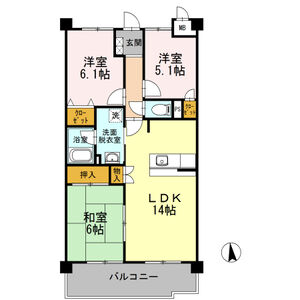 3LDK 間取り図