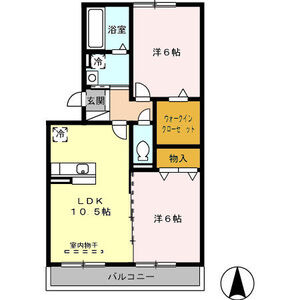 2LDK 間取り図
