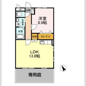 1LDK 間取り図