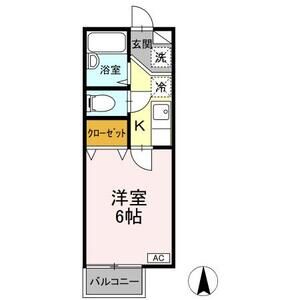 1K 間取り図