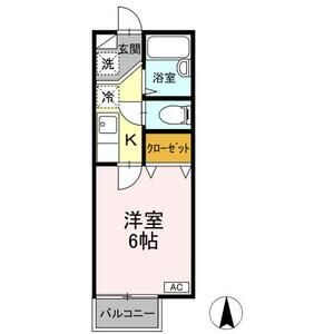 1K 間取り図