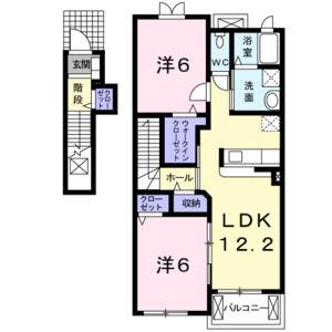 2LDK 間取り図
