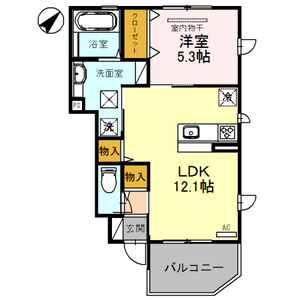 1LDK 間取り図