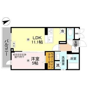 1LDK 間取り図