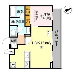 1LDK 間取り図
