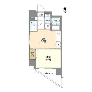 1DK 間取り図