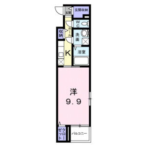 1K 間取り図