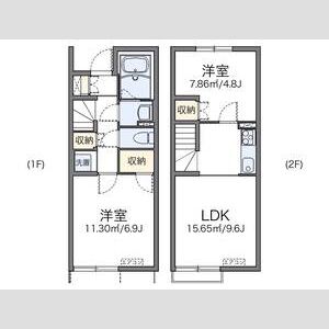 2LDK 間取り図