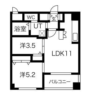 2LDK 間取り図