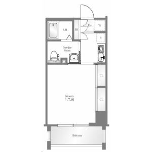 1K 間取り図
