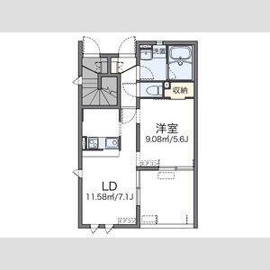1LDK 間取り図