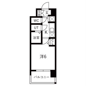 1K 間取り図
