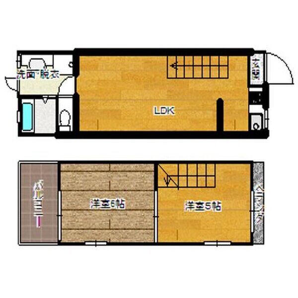 2LDK 間取り図